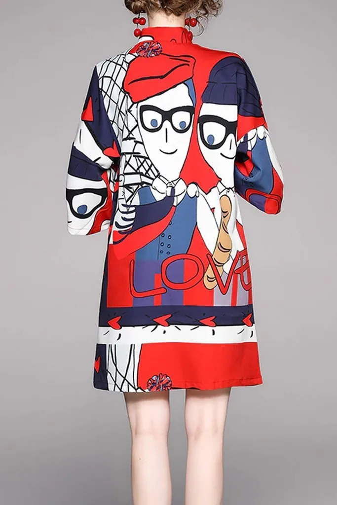 Alden Red Printed Dress