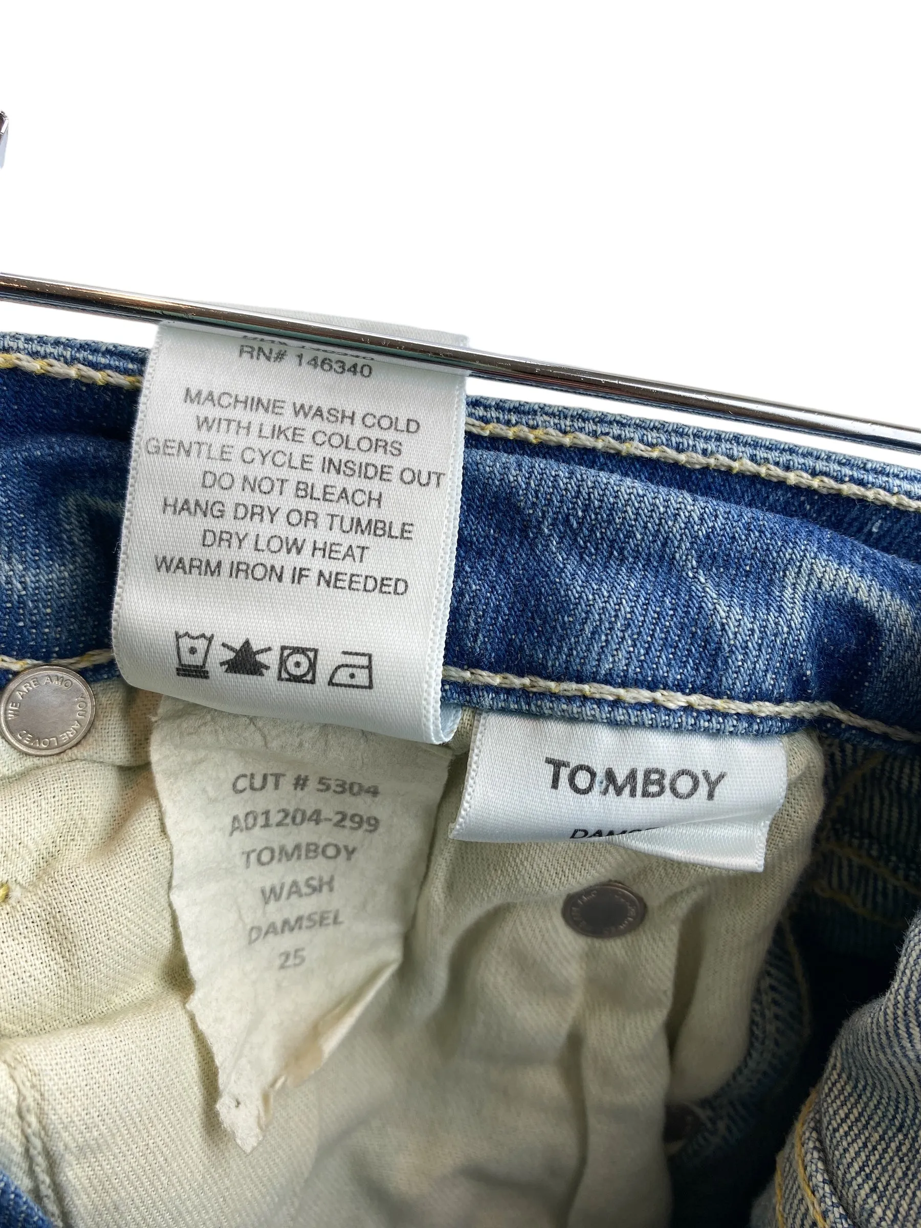 AMO Women's Tomboy Straight Jean Damsel Indigo Size 25 (0)