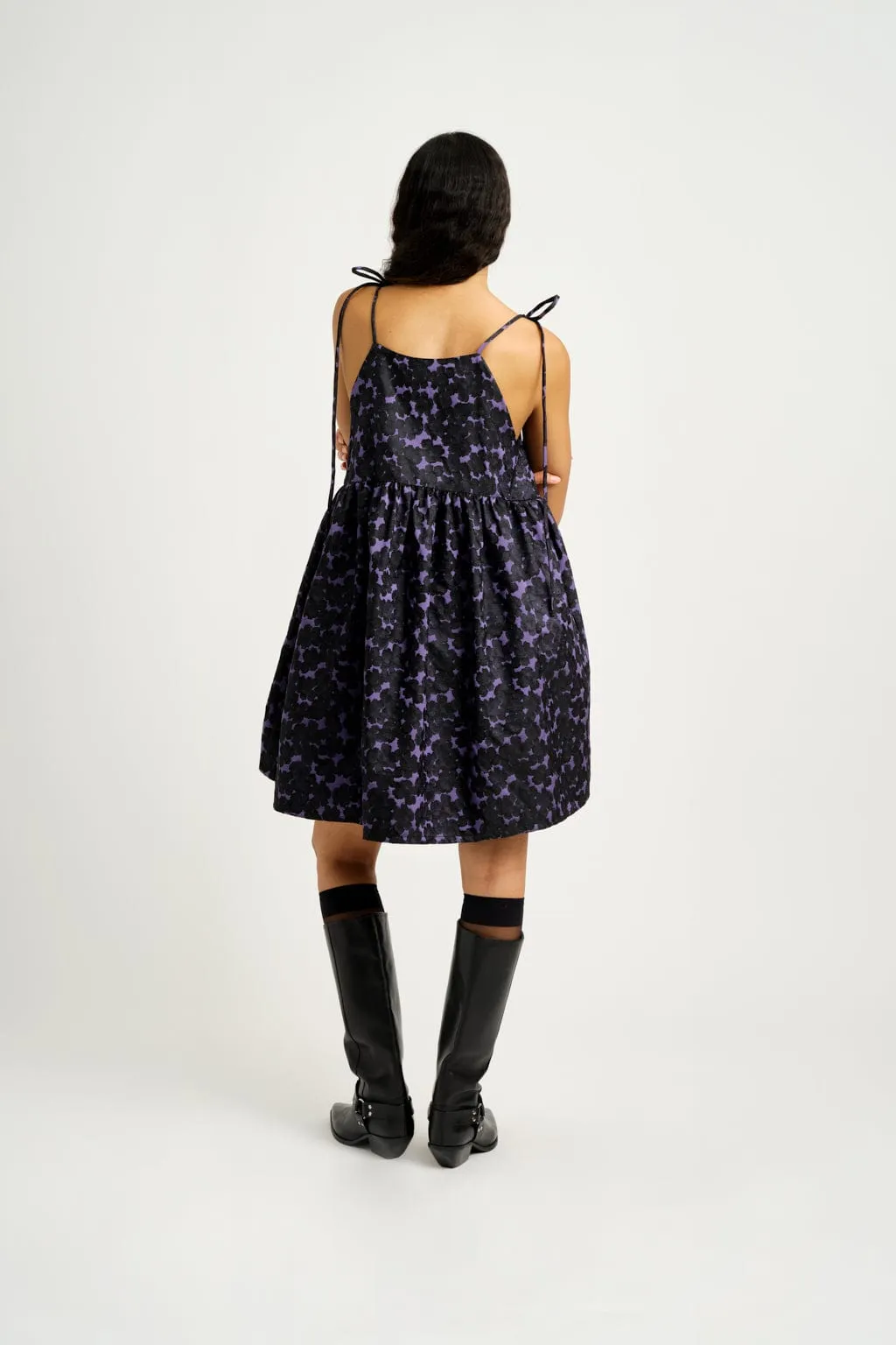 Amy Dress Jacquard Purple