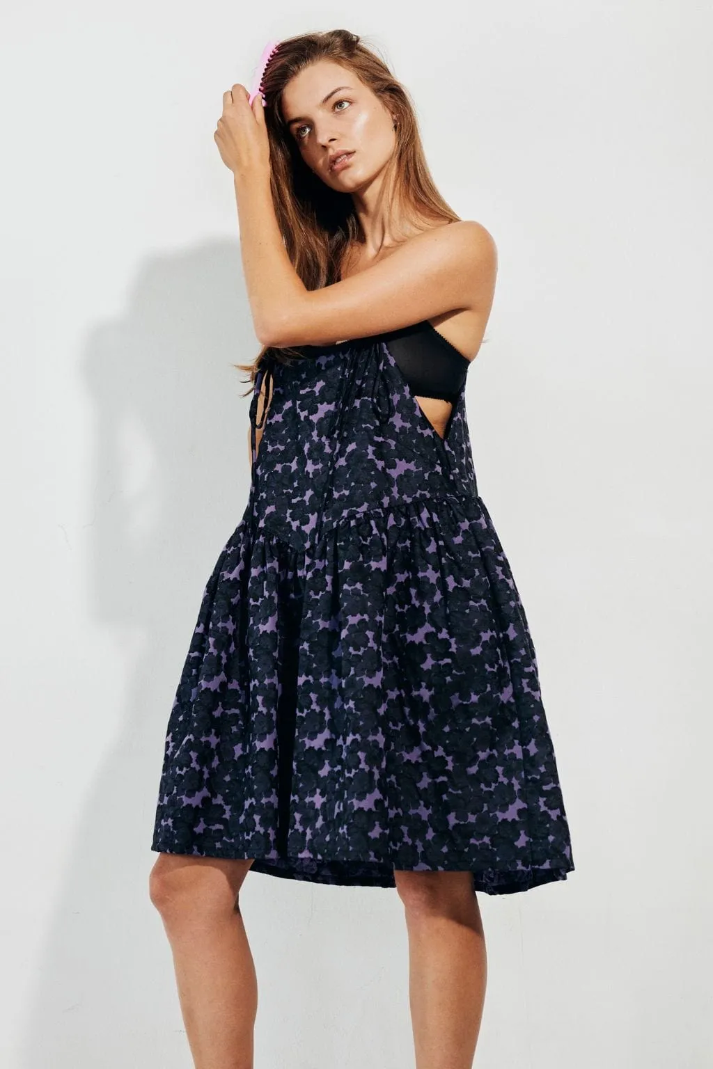 Amy Dress Jacquard Purple