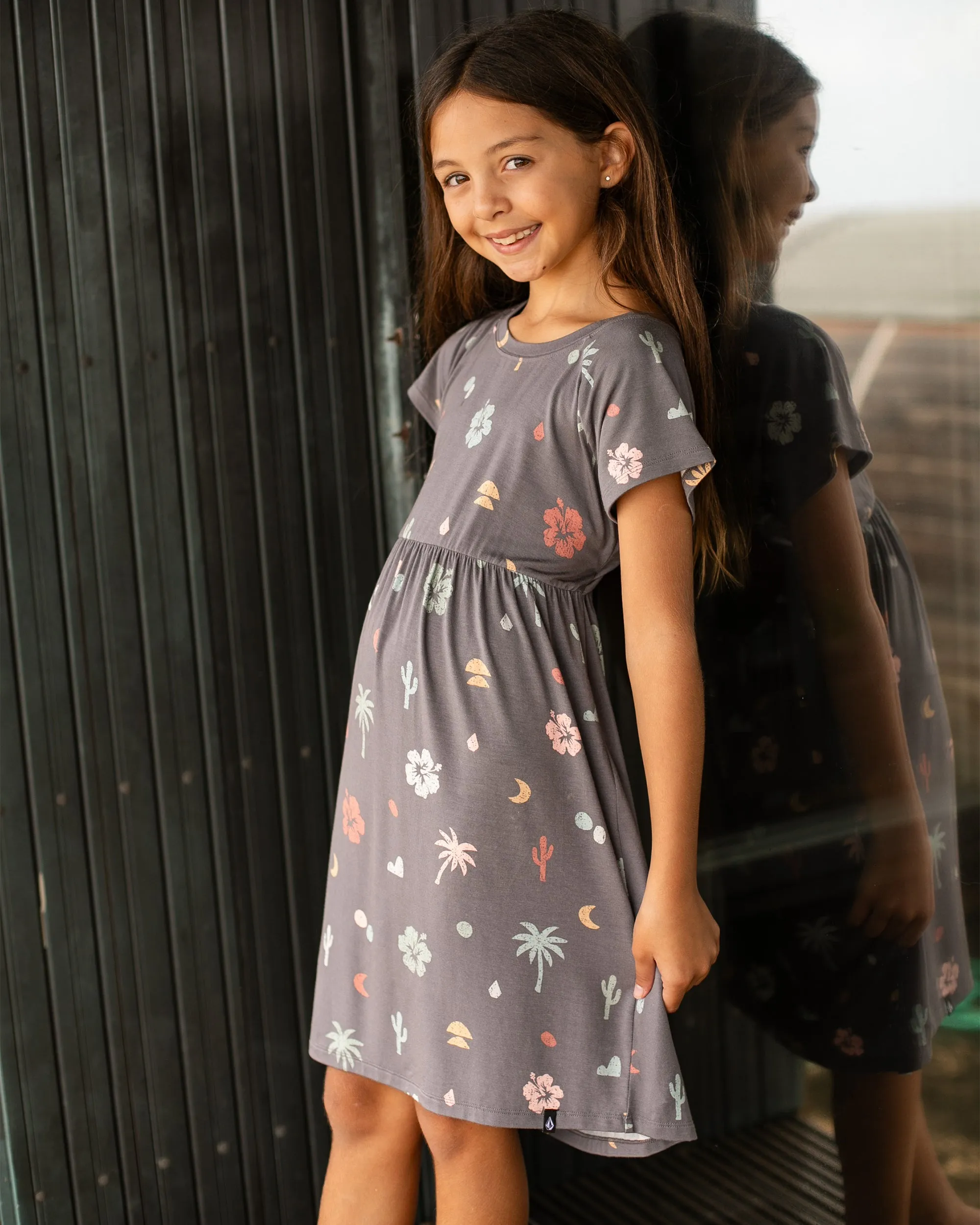 Big Girls Moondazed Dress - Dark Grey
