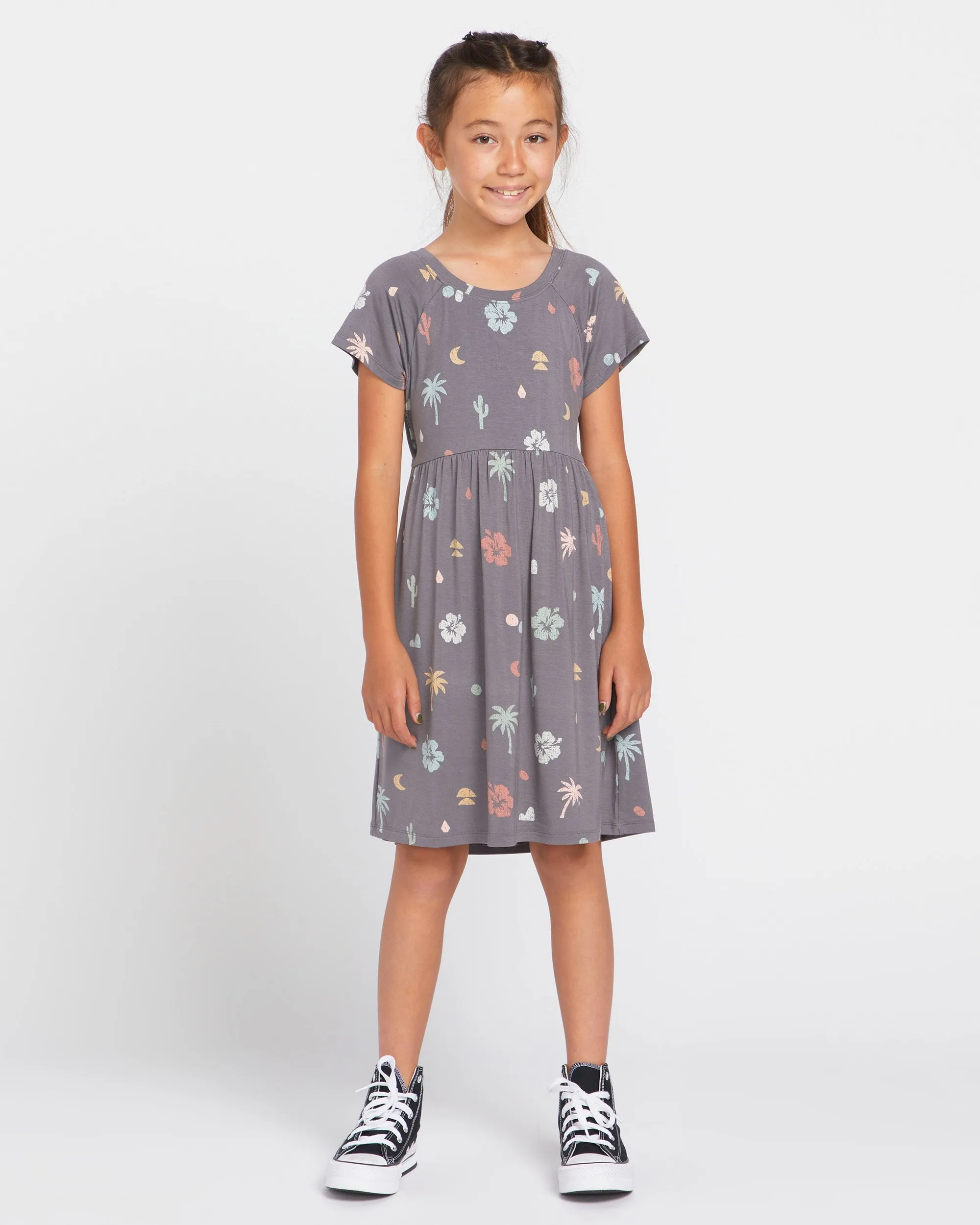 Big Girls Moondazed Dress - Dark Grey