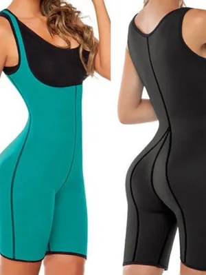 Body Shaper Sweat Waist Trainer Corset Sauna Suit Sports Neoprene Gym Workout Exercise & Fitness Running Stretchy Slimming Weight Loss Tummy Fat Burner For Women Waist & Back Leg Abdomen