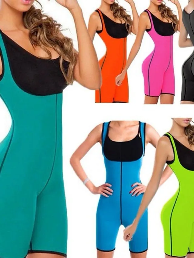 Body Shaper Sweat Waist Trainer Corset Sauna Suit Sports Neoprene Gym Workout Exercise & Fitness Running Stretchy Slimming Weight Loss Tummy Fat Burner For Women Waist & Back Leg Abdomen