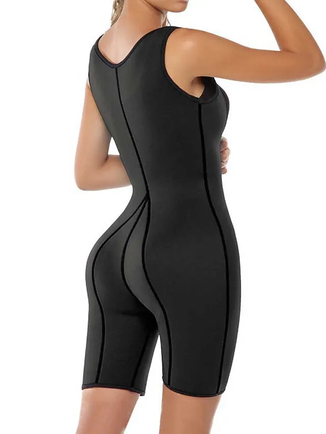 Body Shaper Sweat Waist Trainer Corset Sauna Suit Sports Neoprene Gym Workout Exercise & Fitness Running Stretchy Slimming Weight Loss Tummy Fat Burner For Women Waist & Back Leg Abdomen