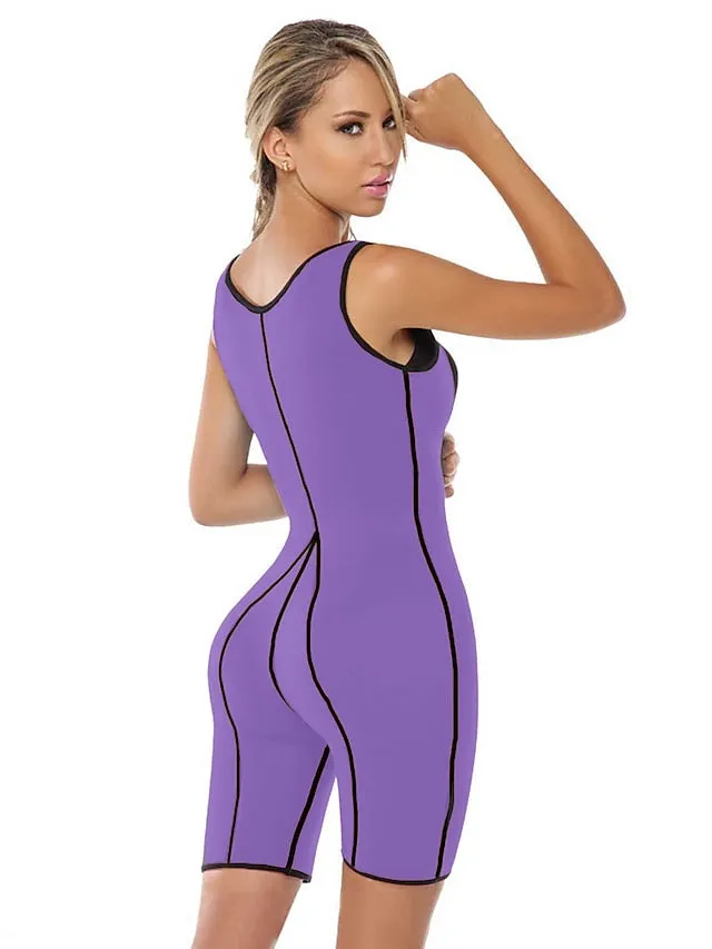 Body Shaper Sweat Waist Trainer Corset Sauna Suit Sports Neoprene Gym Workout Exercise & Fitness Running Stretchy Slimming Weight Loss Tummy Fat Burner For Women Waist & Back Leg Abdomen