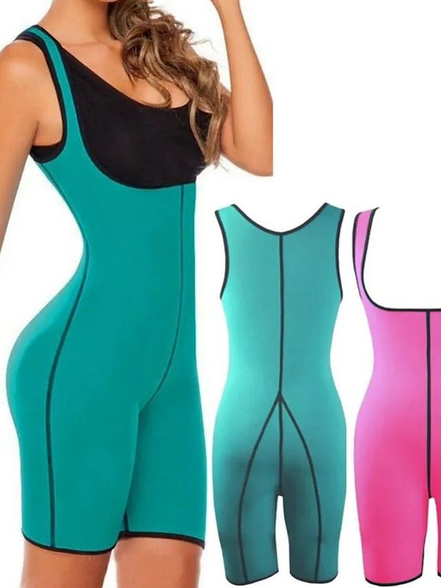 Body Shaper Sweat Waist Trainer Corset Sauna Suit Sports Neoprene Gym Workout Exercise & Fitness Running Stretchy Slimming Weight Loss Tummy Fat Burner For Women Waist & Back Leg Abdomen