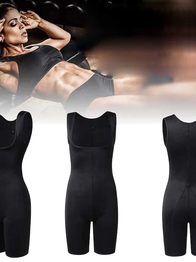 Body Shaper Sweat Waist Trainer Corset Sauna Suit Sports Neoprene Gym Workout Exercise & Fitness Running Stretchy Slimming Weight Loss Tummy Fat Burner For Women Waist & Back Leg Abdomen