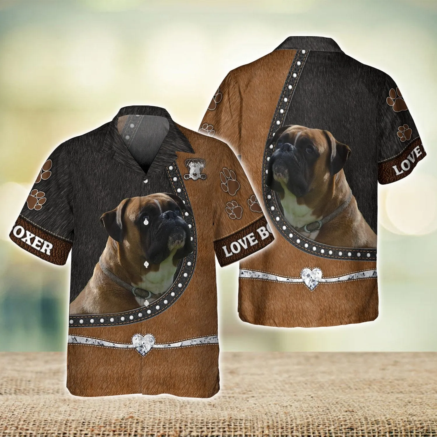 Boxer Love Heart Foot 3D Full Print Shirts, Shirt For Dog Lovers, Dog Memorial Gifts for loss of Dog