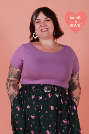 Bronte Reversible Top Fox Glove Purple