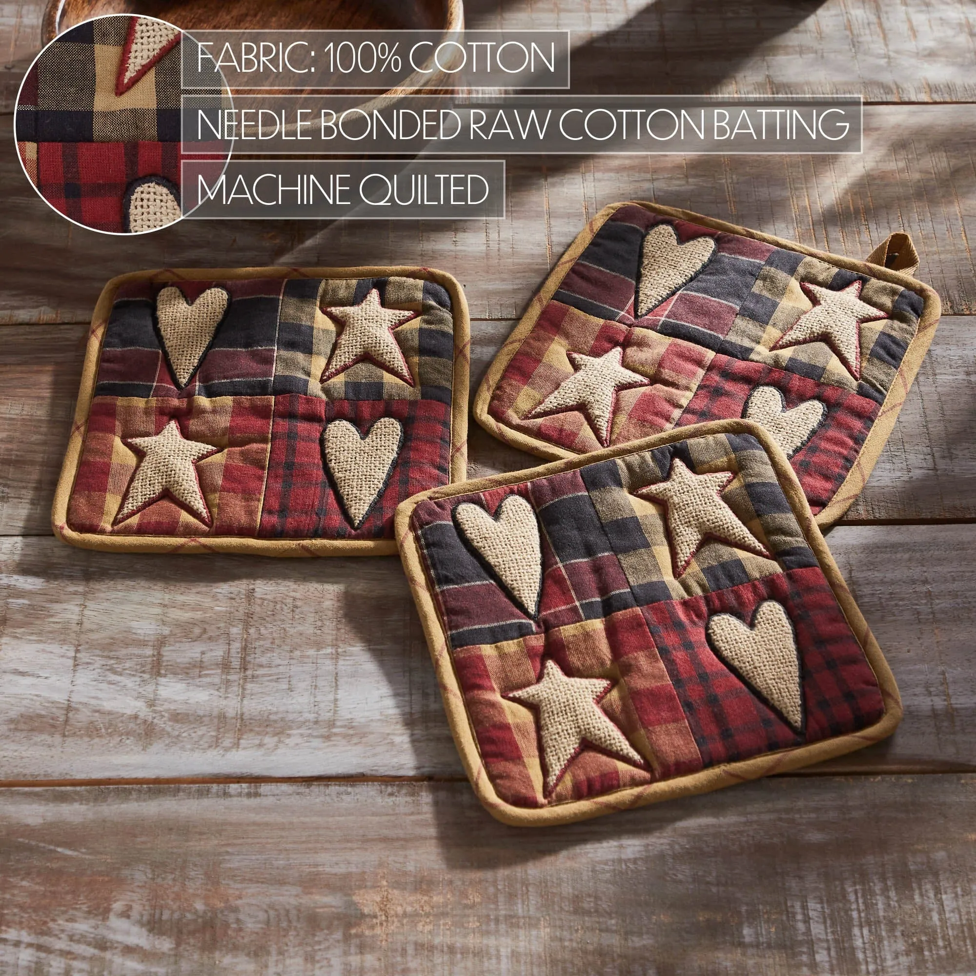 Connell Patchwork Pot Holder - Set of 3