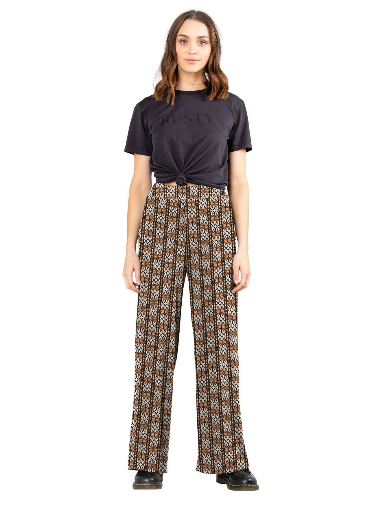 Costello Wideleg Pant - Tortoise Shell