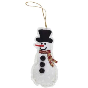 Country Snowman Patchwork Ornament