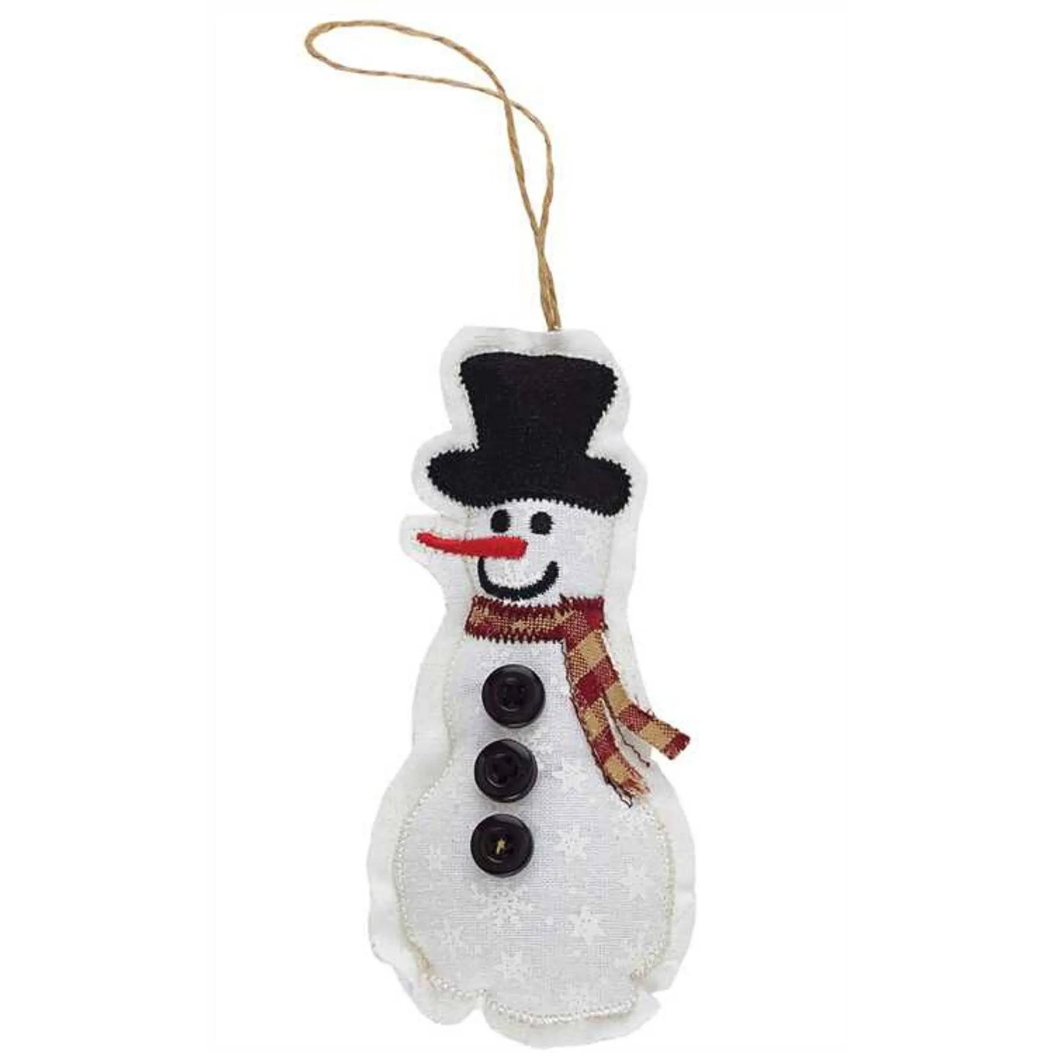 Country Snowman Patchwork Ornament