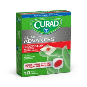 CURAD Bloodstop Hemostatic Gauze, 1" x 1" (1 box)