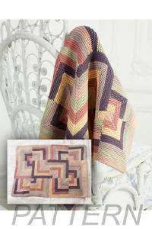 Debbie Bliss L Blocks Blanket PATTERN ONLY