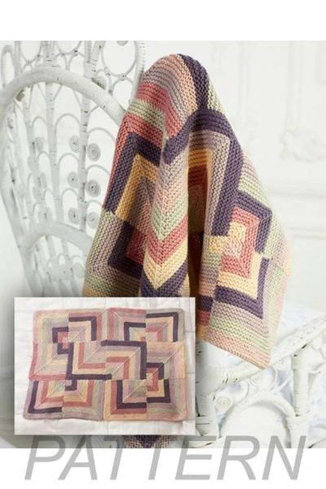 Debbie Bliss L Blocks Blanket PATTERN ONLY