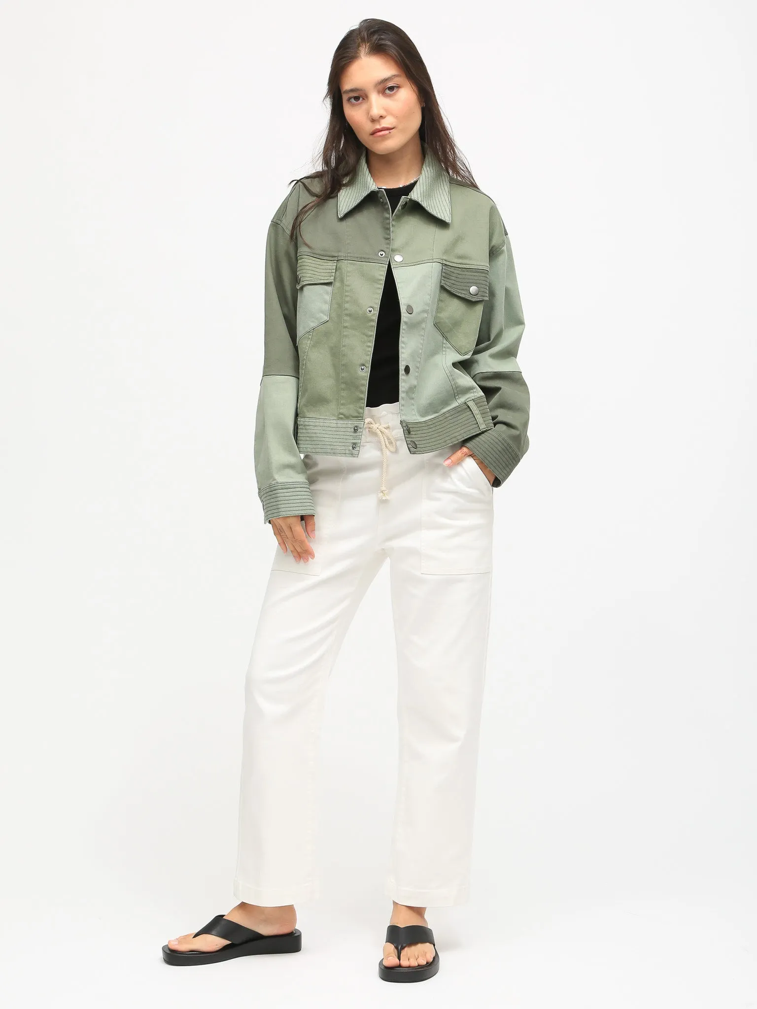 Decklyn Jacket - Patchwork Olive