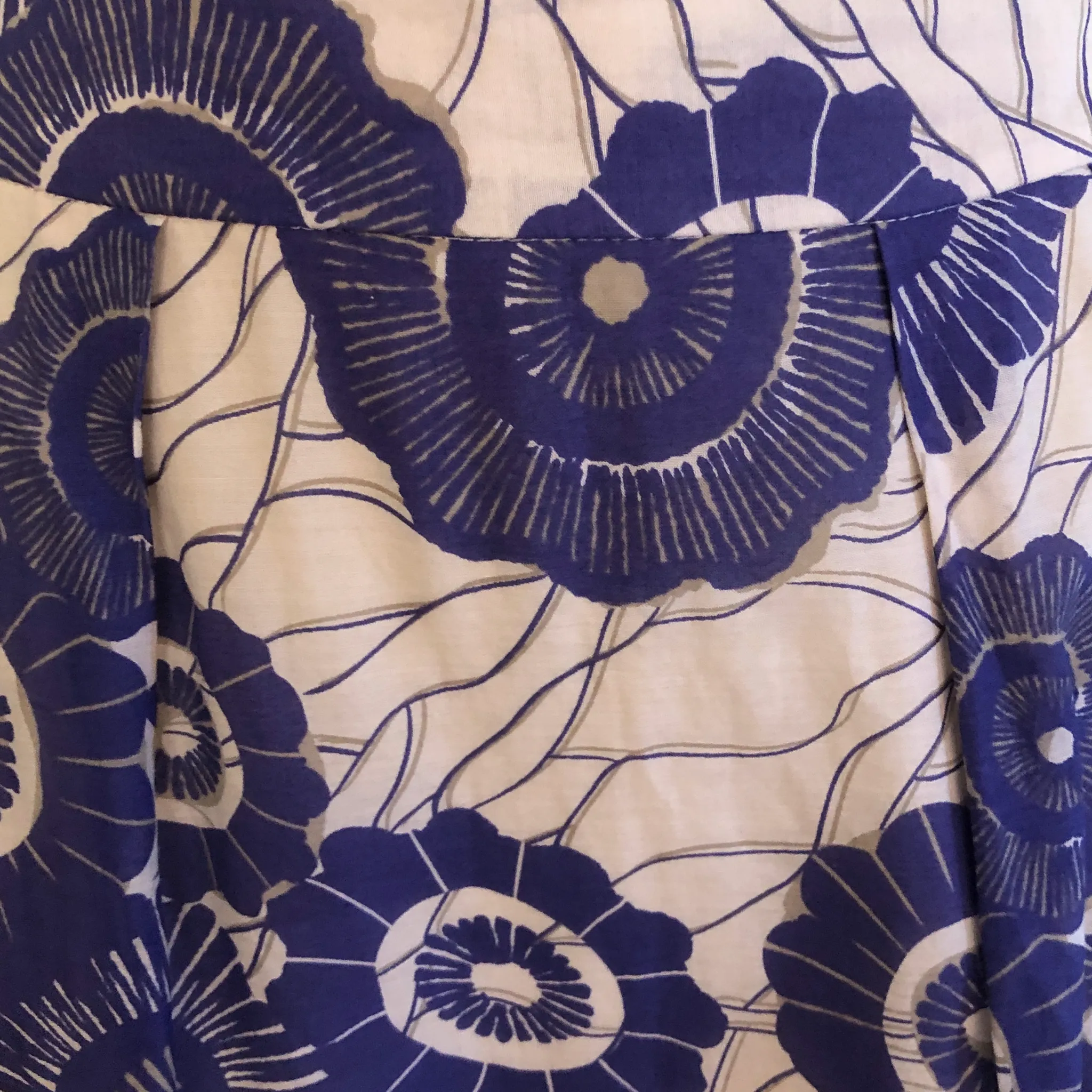 Dickins & Jones Purple & Ivory Cotton & Silk Skirt UK 12 US 8 EU 40