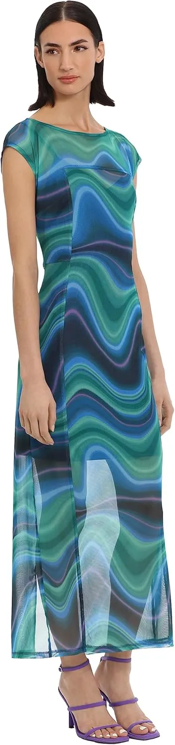 Donna Morgan Women's Power Mesh Maxi Event Party Guest of