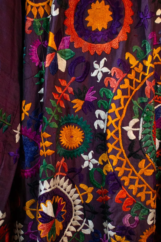 Embroidered Silk Antique Tadjik Dress