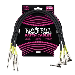Ernie Ball 6076EB 1.5' Straight/Angle Patch Cables - 3 Pack