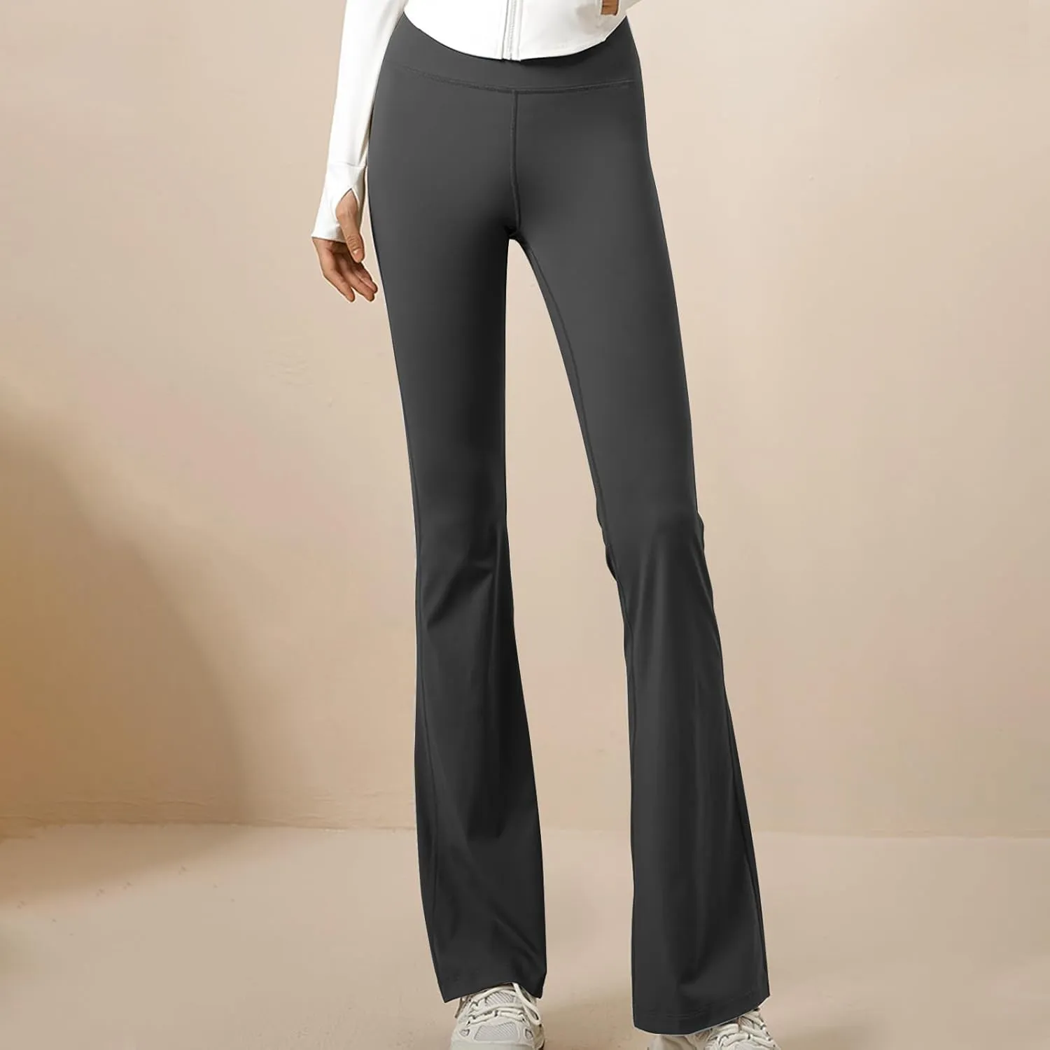 Flare Yoga Pants for Women High Waist Fold Over Flared Pants Bootcut Leggings Lounge Athletic Workout Wide Leg Pants