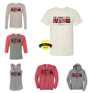 FZS Jr Bulldogs Dance Patchwork Design In Adult and Youth Tanks Tees And Sweatshirts