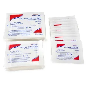 Gauze Pad/Sterile Gauze Swab 24X20 Mesh 4X4 8Ply Gauze 40 GM