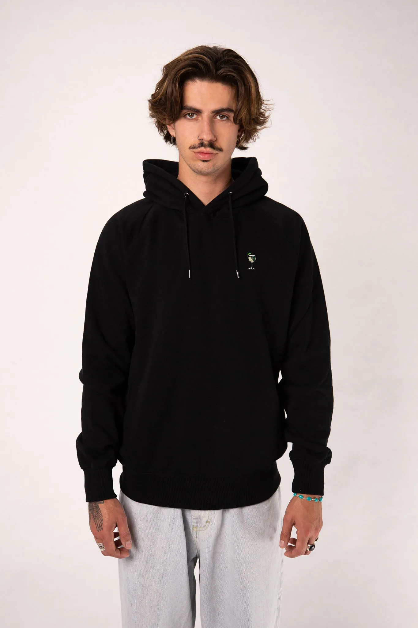 Hugo | Bestickter Bio-Baumwoll Männer Hoodie