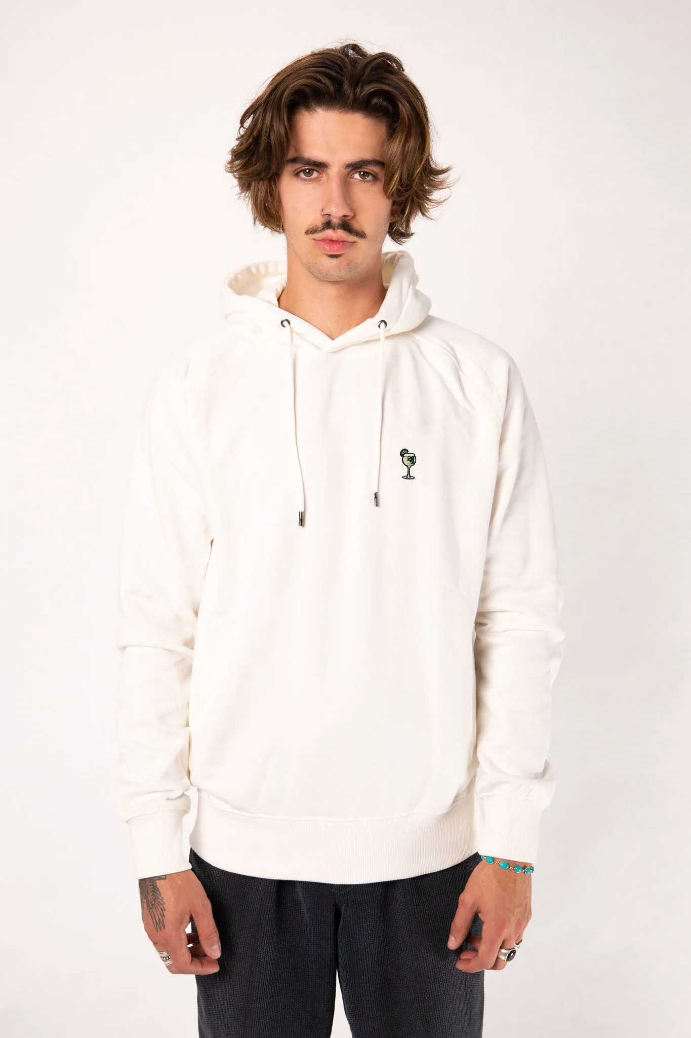 Hugo | Bestickter Bio-Baumwoll Männer Hoodie