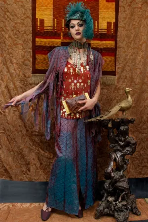 Iridescent Silk Two-piece Holiday Set