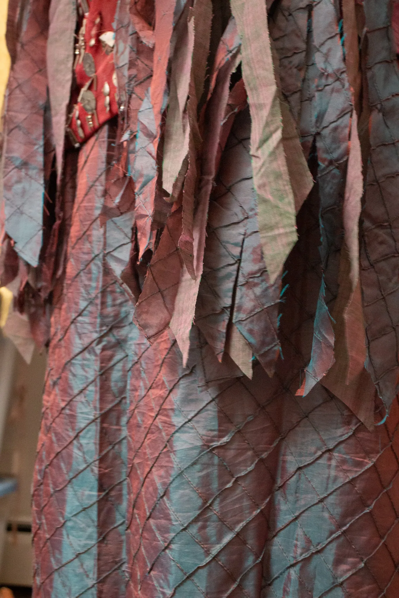 Iridescent Silk Two-piece Holiday Set