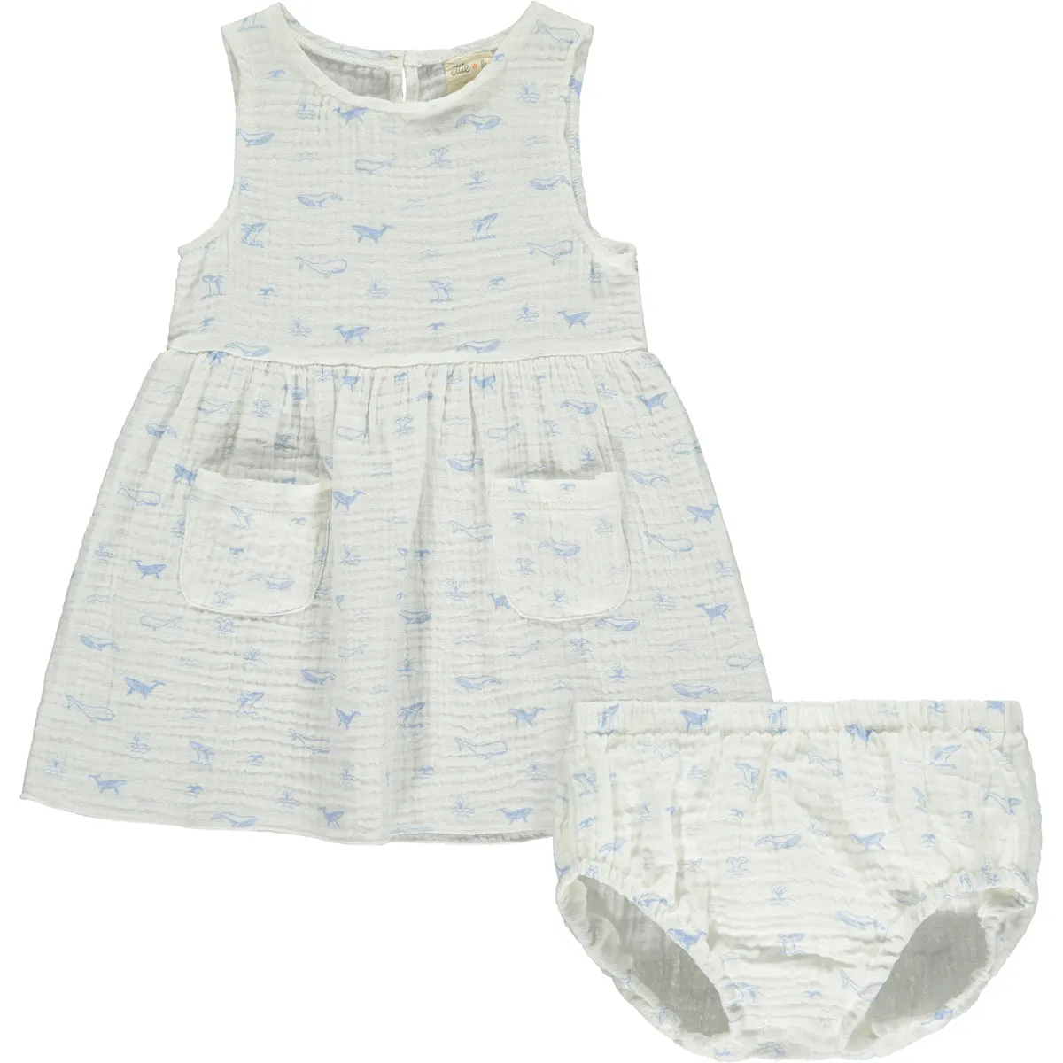Iris Dress in White Whales