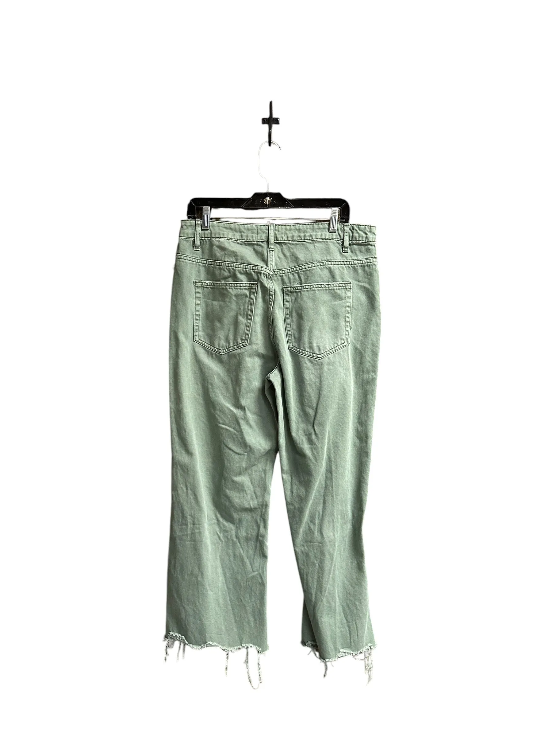 Jeans Cropped By Vervet In Green Denim, Size: 10