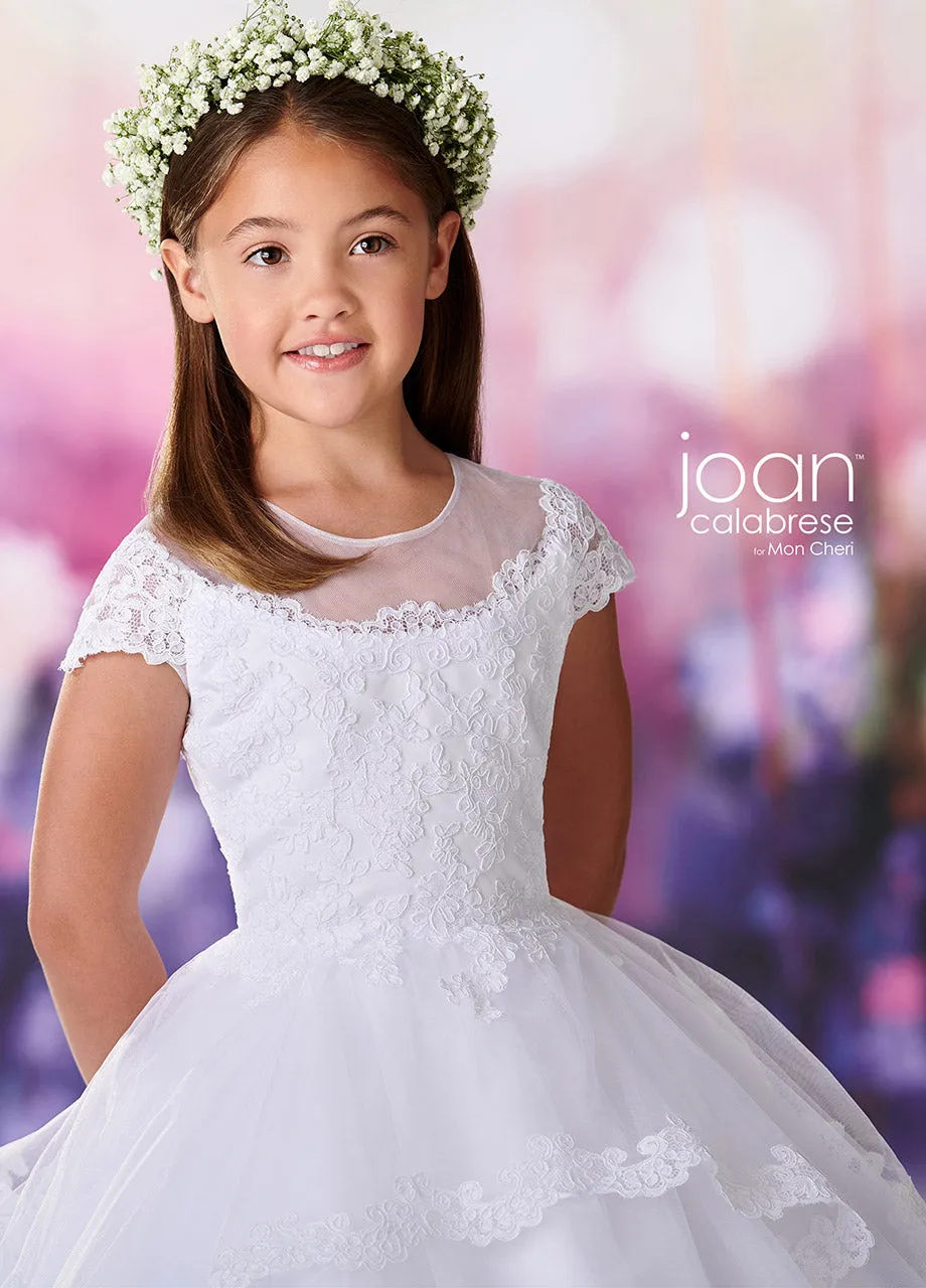 Joan Calabrese A-Line Dress with Ruffle Tulle Overskirt