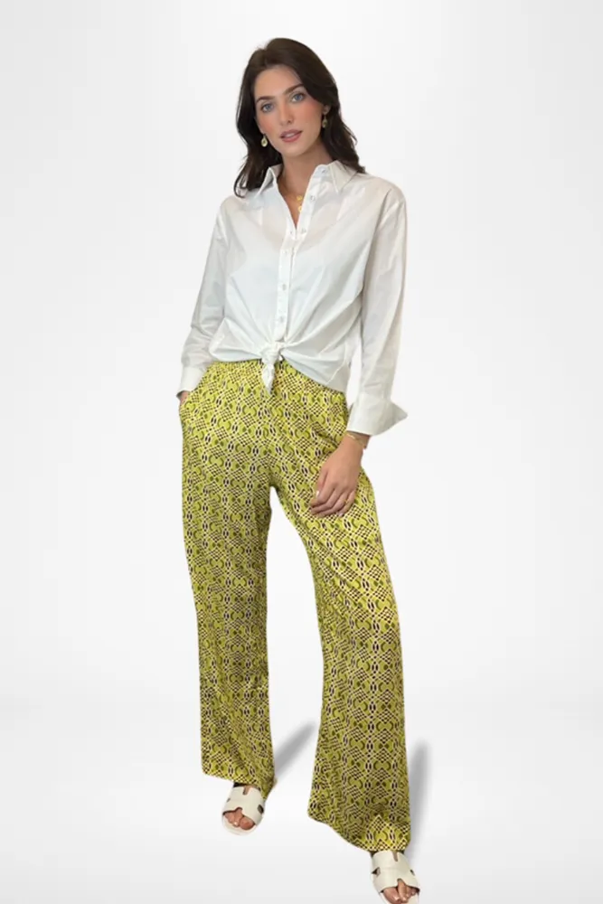 Kai Print Wide Leg Pants By Pixi Carnival