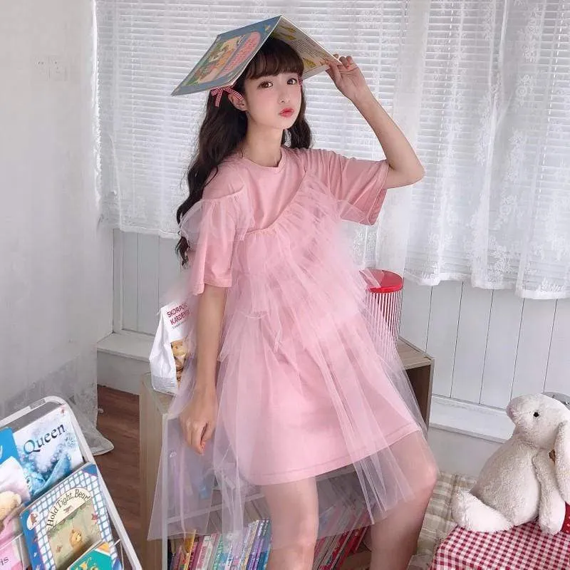 Kawaii Two-layer Gauze Dress