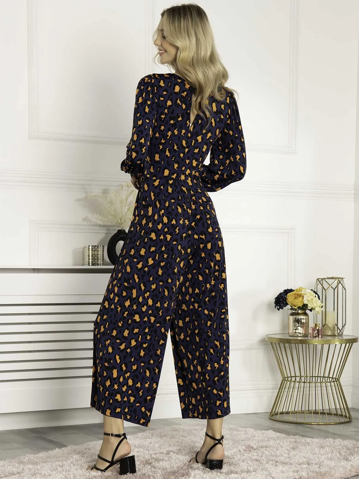 Kylie Long Sleeve Jumpsuit, Animal Multi