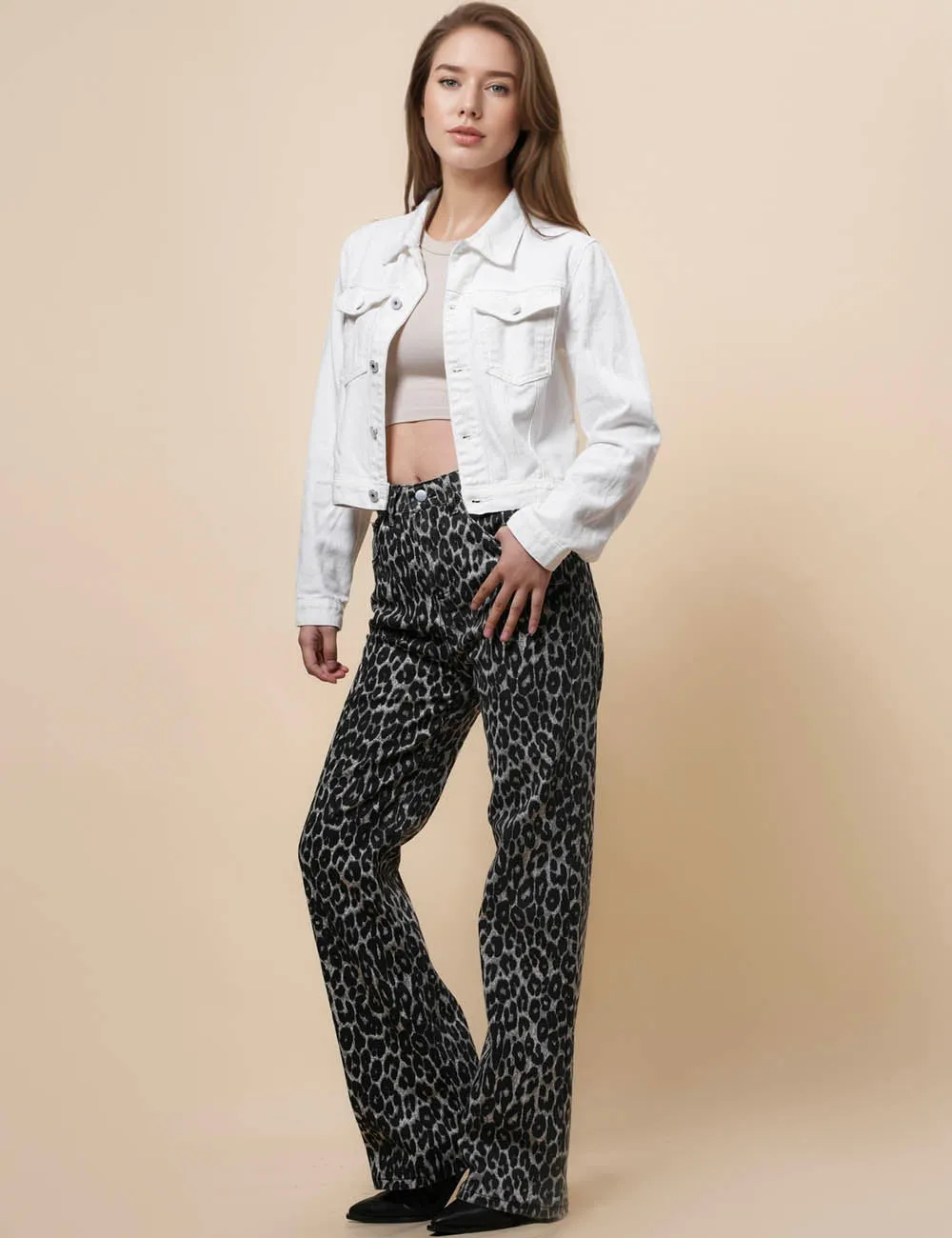 Ladies Solid Long Sleeves Turn-Down Collar Jacket 8268