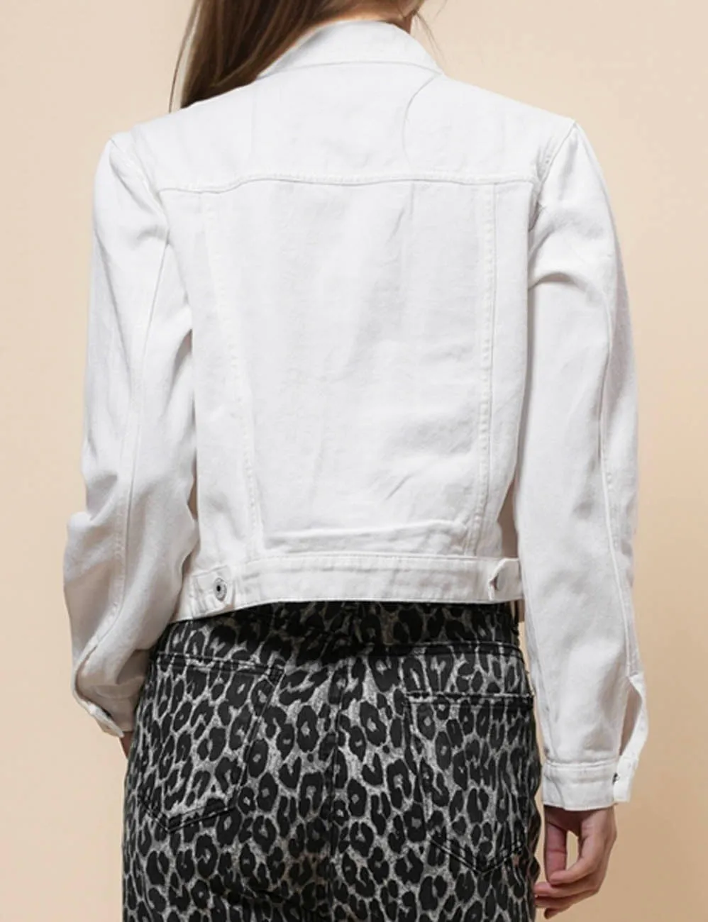 Ladies Solid Long Sleeves Turn-Down Collar Jacket 8268