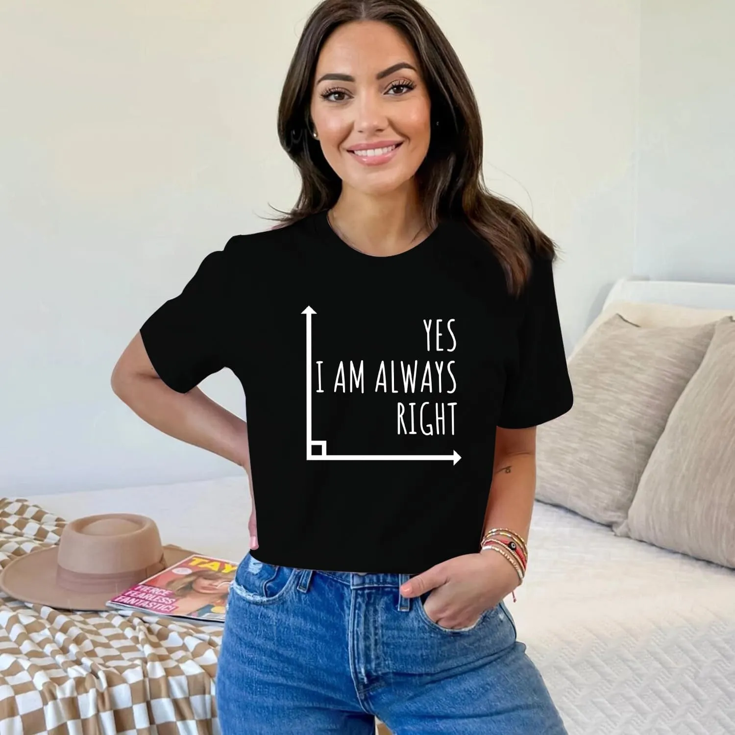 MAIHUN Math Teacher Shirt for Women Funny Teaching Tshirt Math Teacher Life Tee Tops