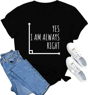 MAIHUN Math Teacher Shirt for Women Funny Teaching Tshirt Math Teacher Life Tee Tops