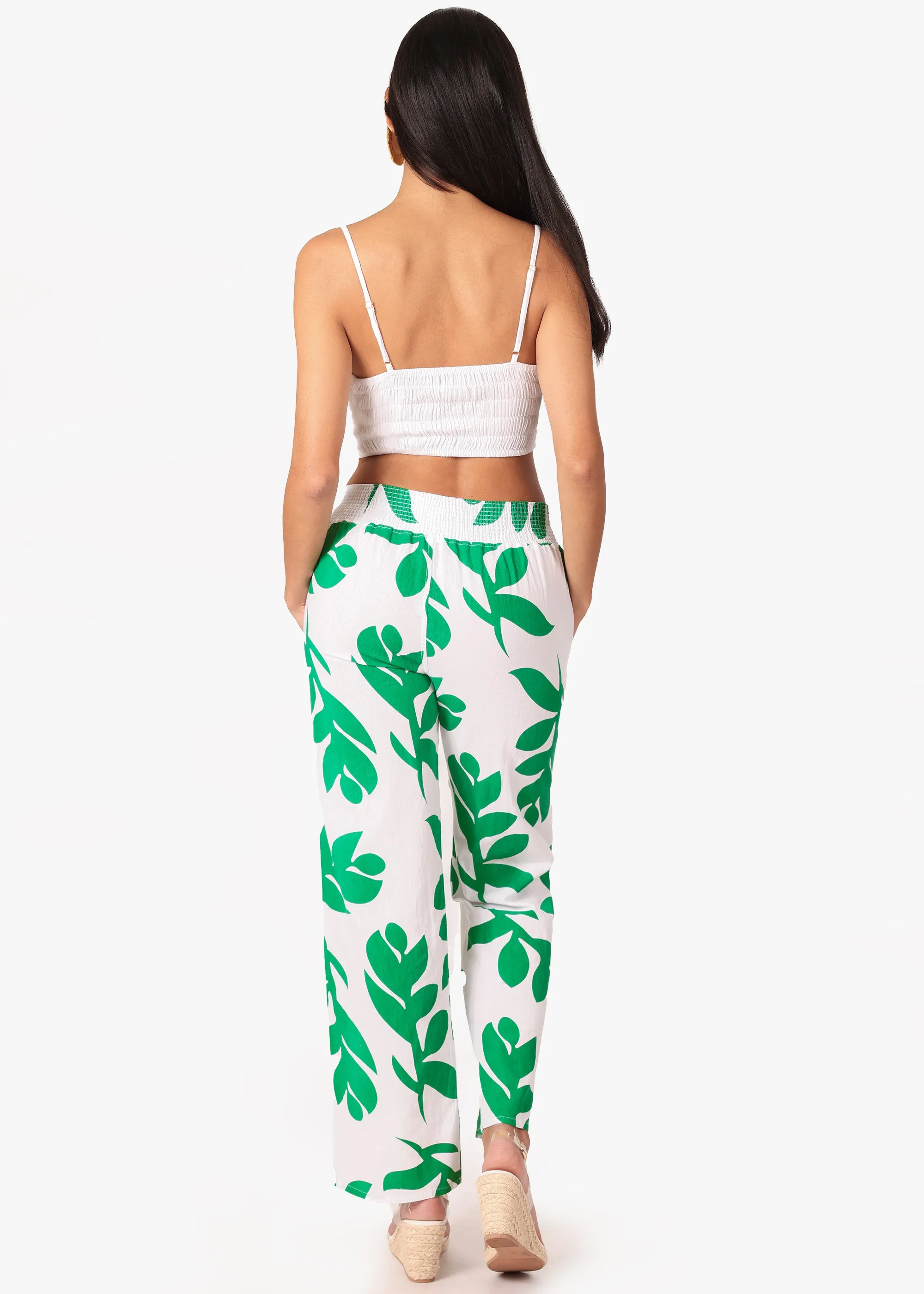 'Mallory' Flare Cotton Pants Print