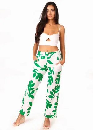 'Mallory' Flare Cotton Pants Print