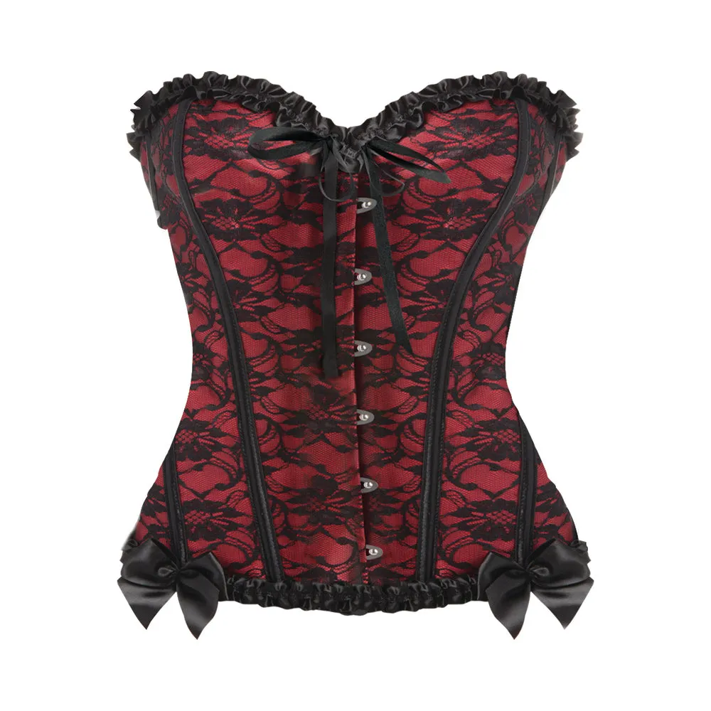 Master Series Scarlet Seduction Lace-up Corset & Thong L