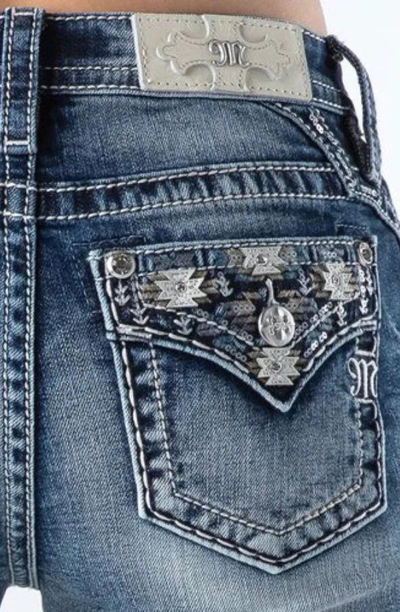 Miss Me "Spring Dreamin'" Mid Rise Straight Jean