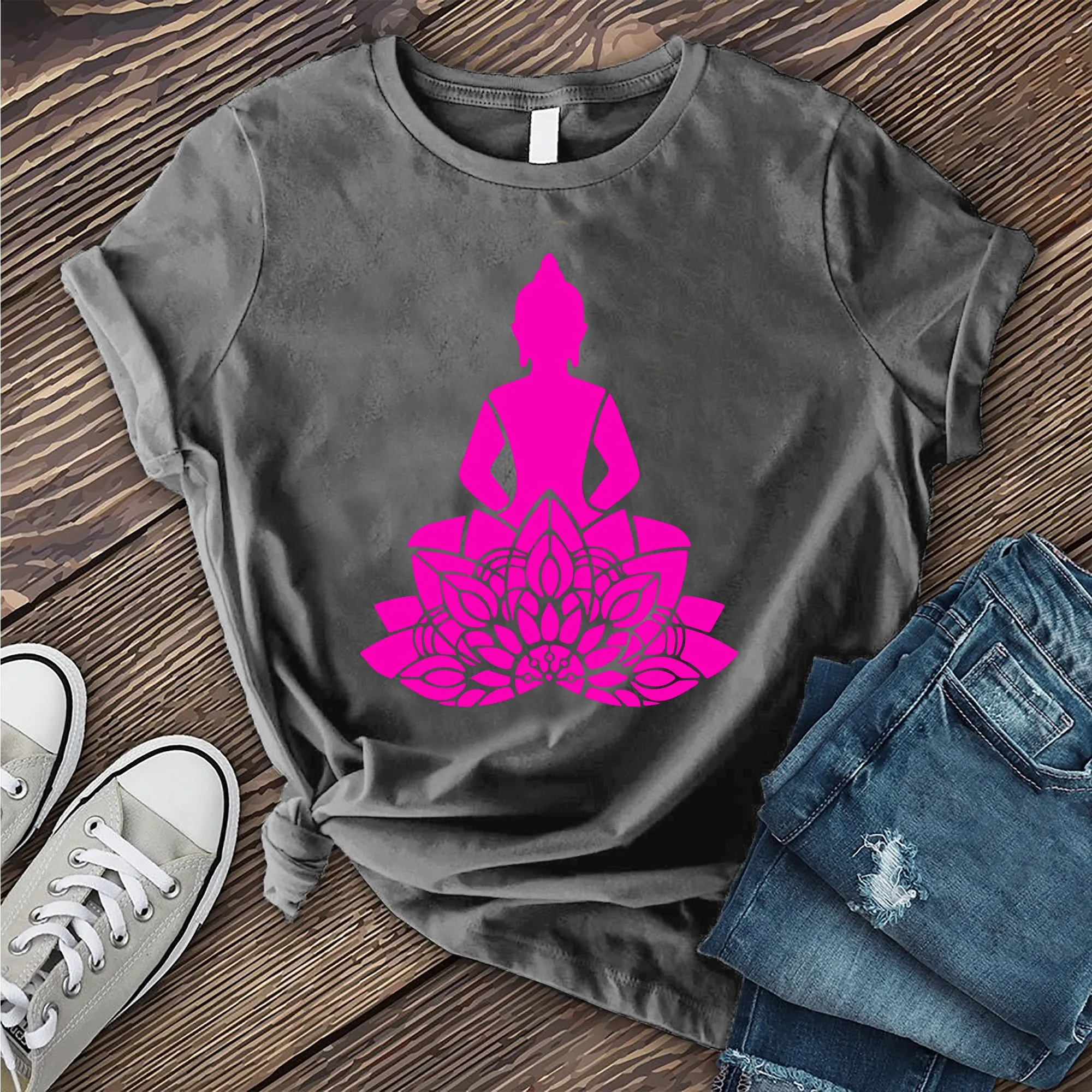 Neon Buddha Flower T-Shirt