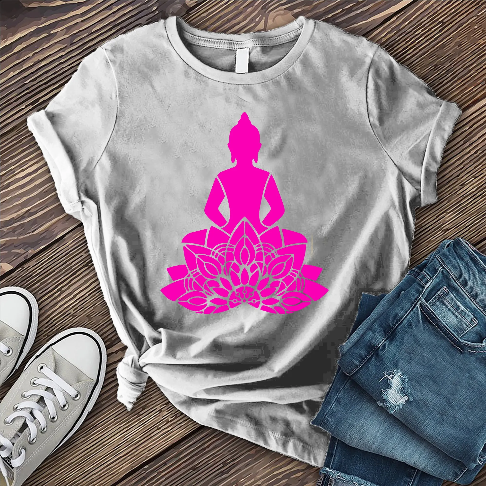 Neon Buddha Flower T-Shirt