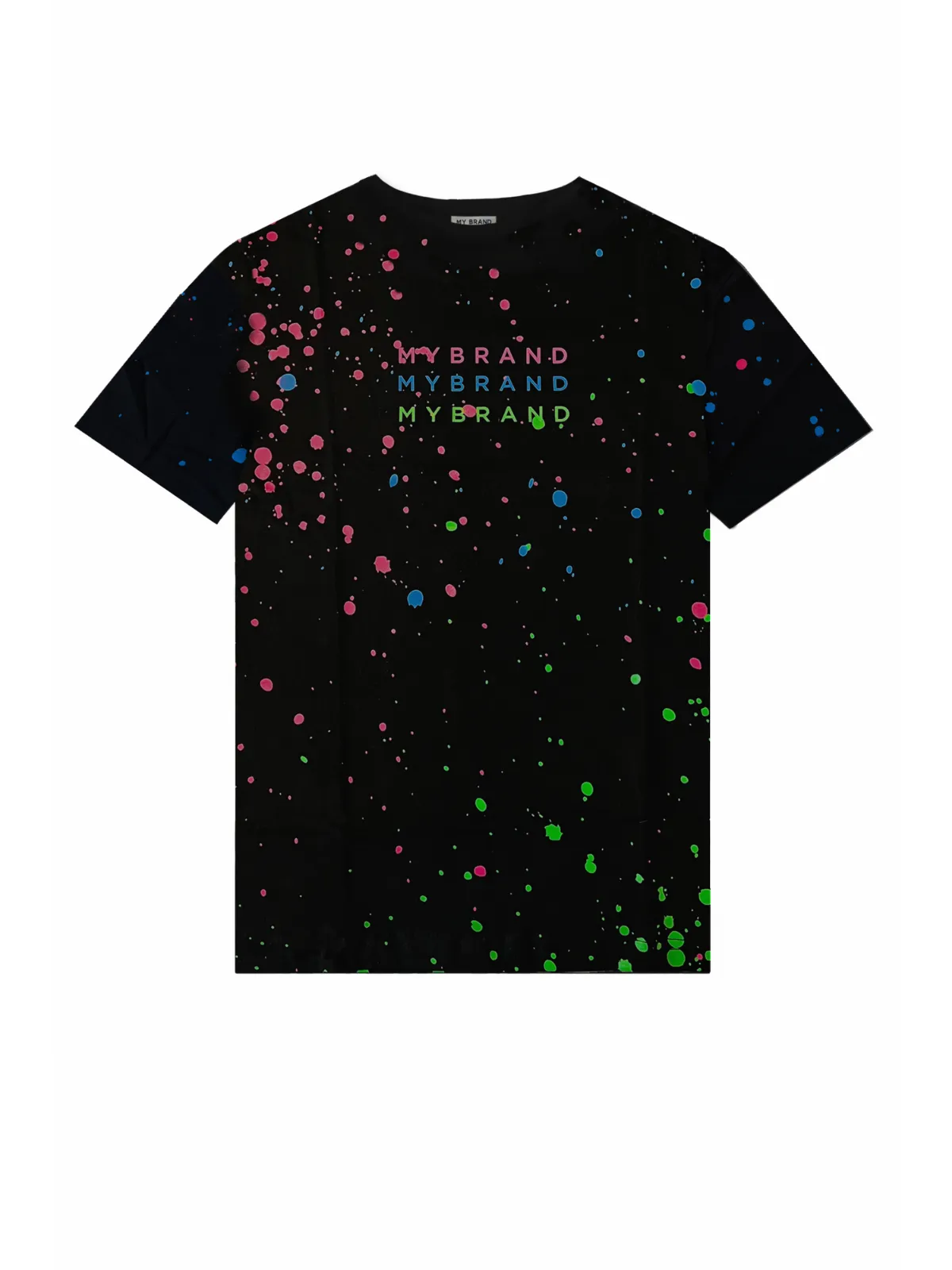 NEON PAINT CAPSULE T SHIRT | BLACK